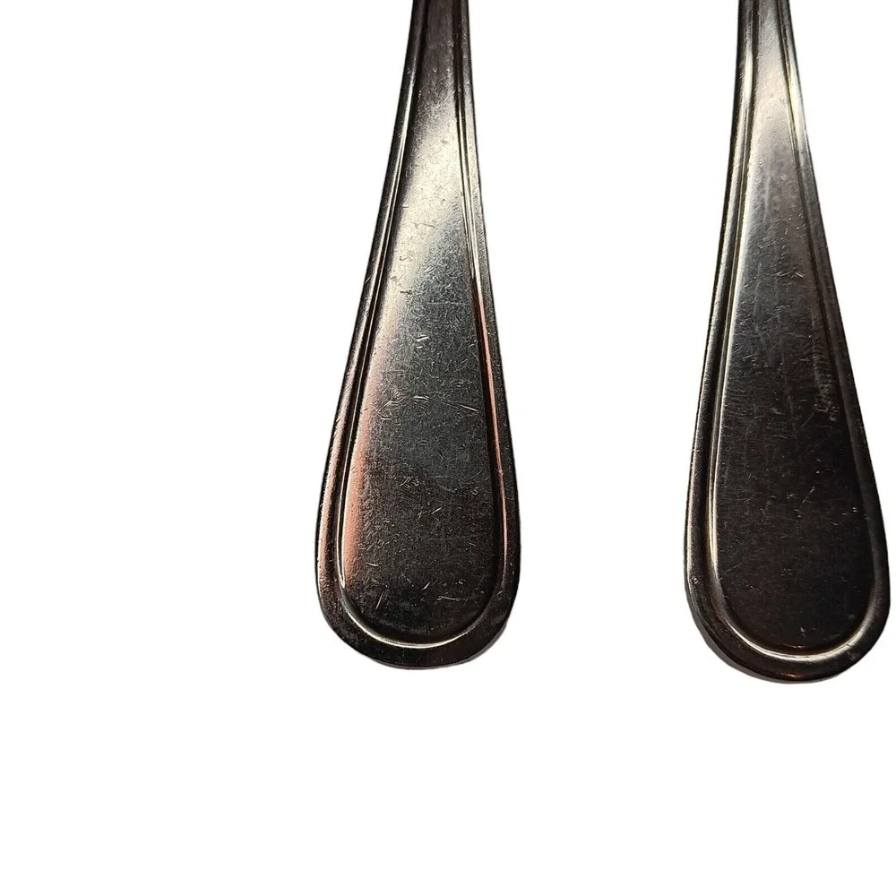 3 Stainless DJ Korea Replacement Dinner‎ Forks Glossy Round Tip Outline